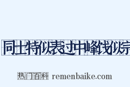 同士特似表过中峰饯似宗是什么意思的图片